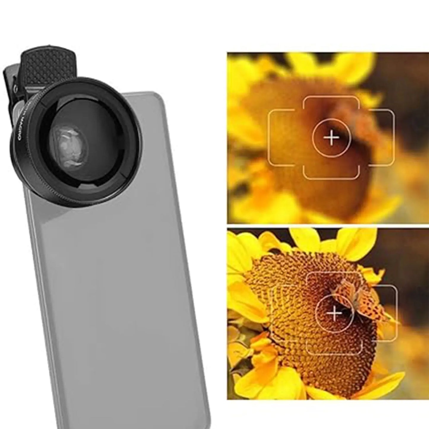 0.45X Wide Angle External Phone Camera Lens – Clip - On Smartphone Lens with Color Box - Chestore