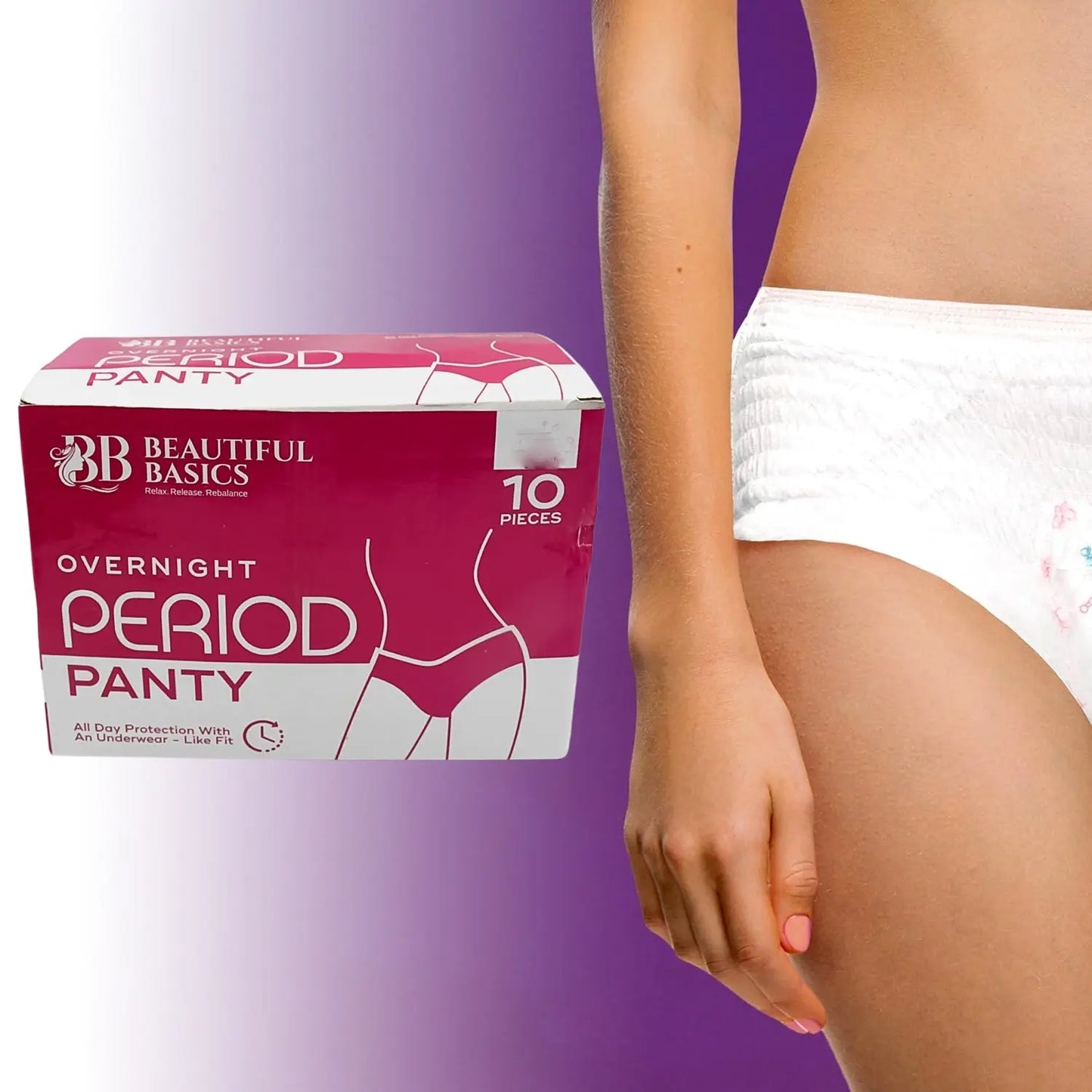 Women's Emergency Kit – 10 - in - 1 First Period & Travel Hygiene Essentials with Seamless Underwear, Pantyliner & More - Chestore