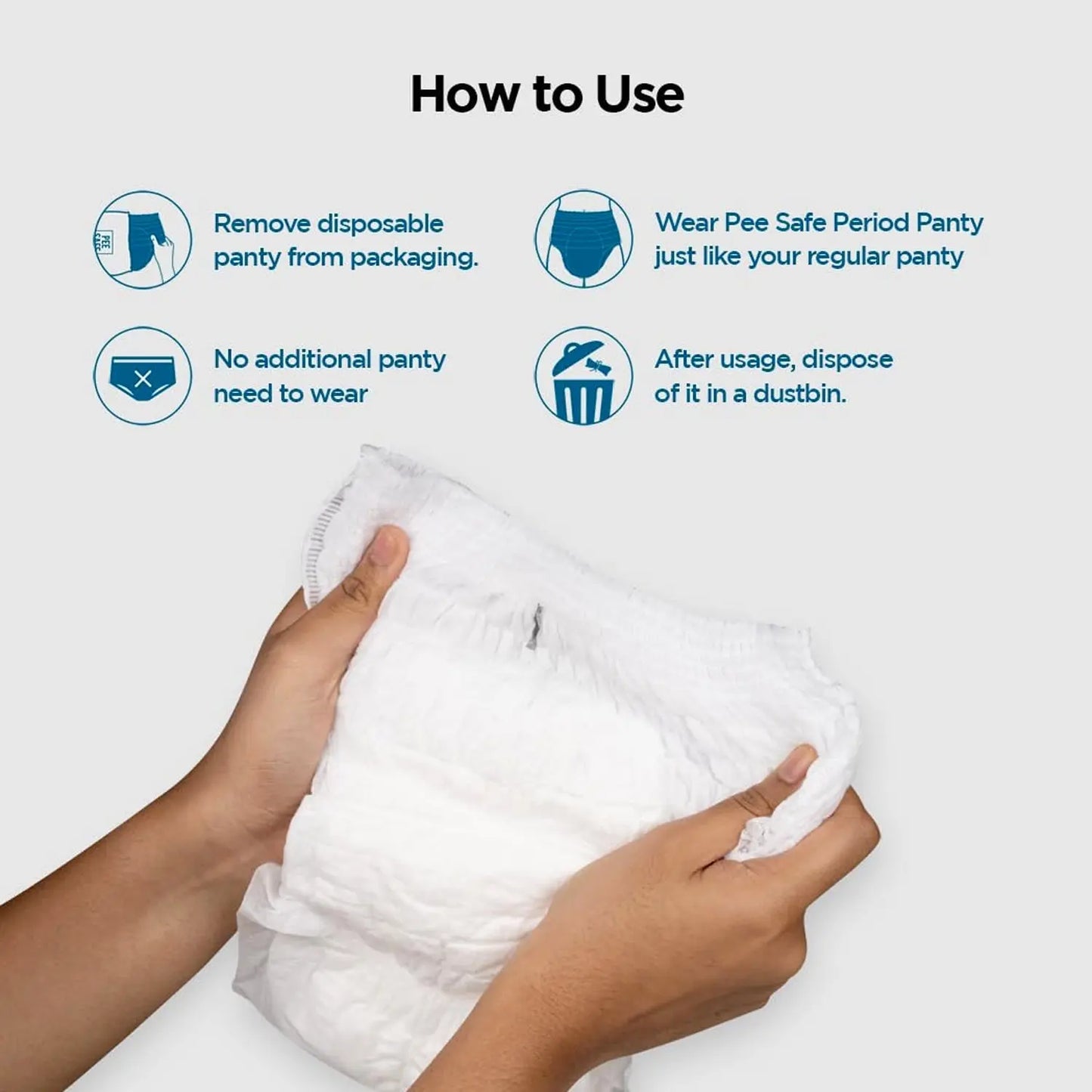 Women's Emergency Kit – 10 - in - 1 First Period & Travel Hygiene Essentials with Seamless Underwear, Pantyliner & More - Chestore
