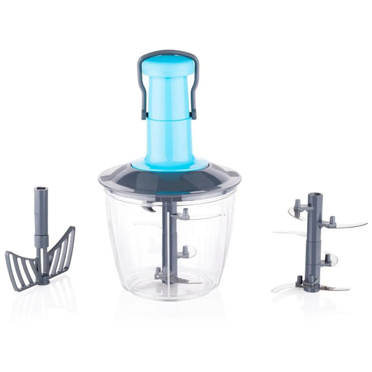6 - Blade Manual Hand - Press Vegetable Chopper – 1100ml, Fast & Easy Chopping 🥕🔪✨ - Chestore