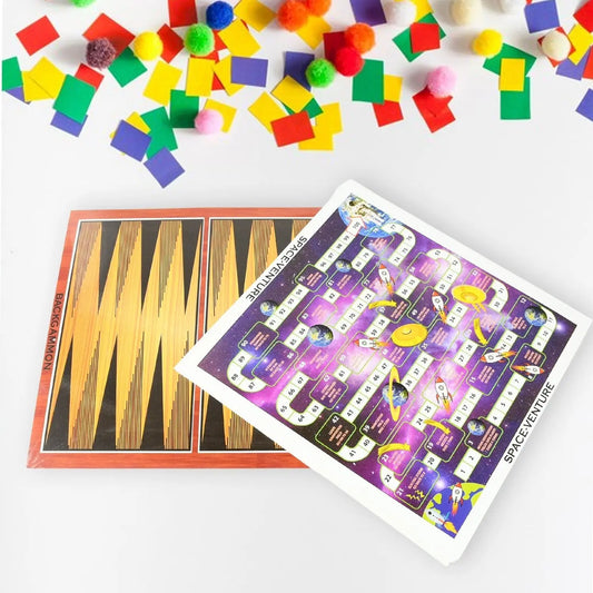 13 - in - 1 Family Board Game Set 🎲 – Chess, Ludo, Snakes & Ladders, and More! - Chestore