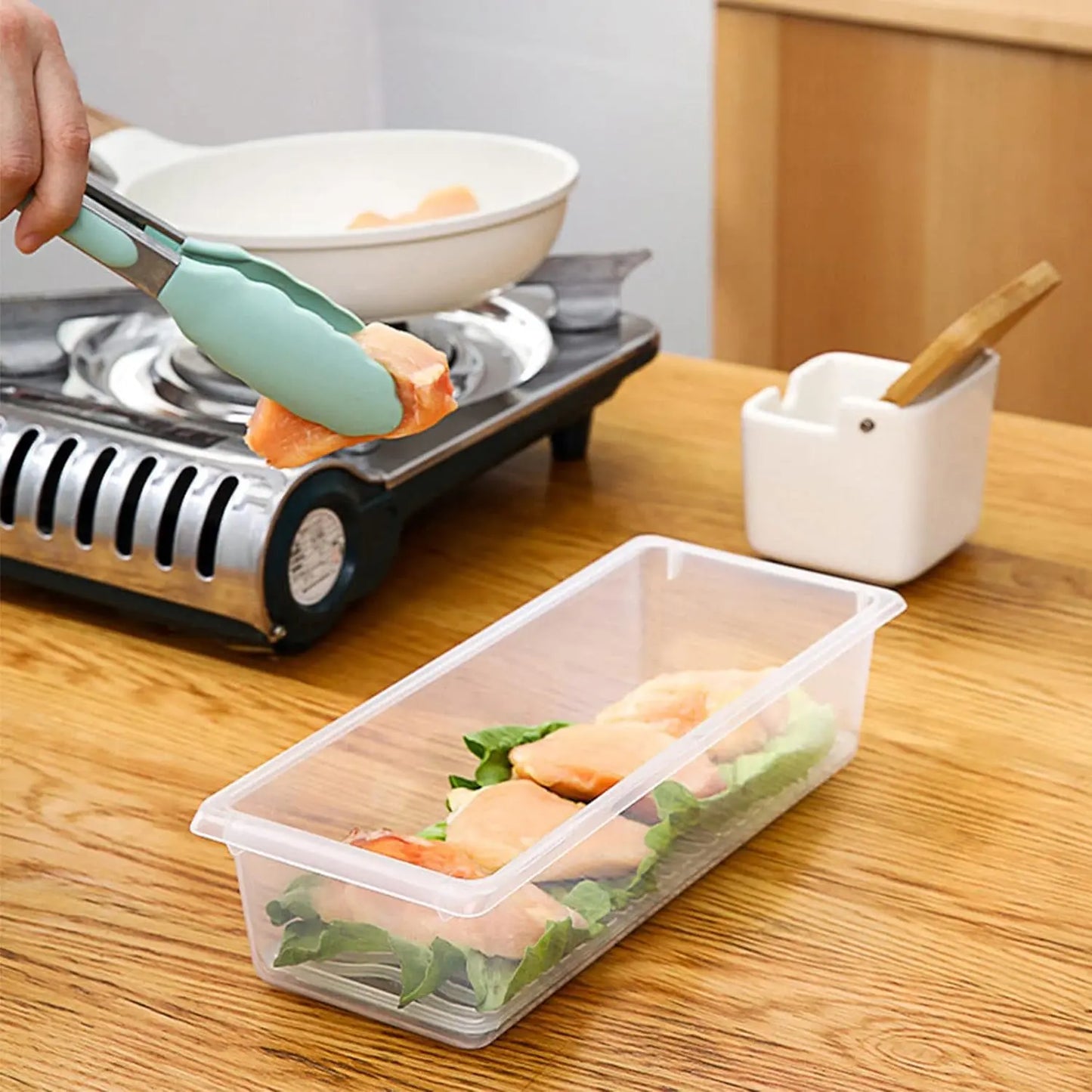 1500ml Food Storage Container with Drain Plate & Lid – Pack of 1 - Chestore