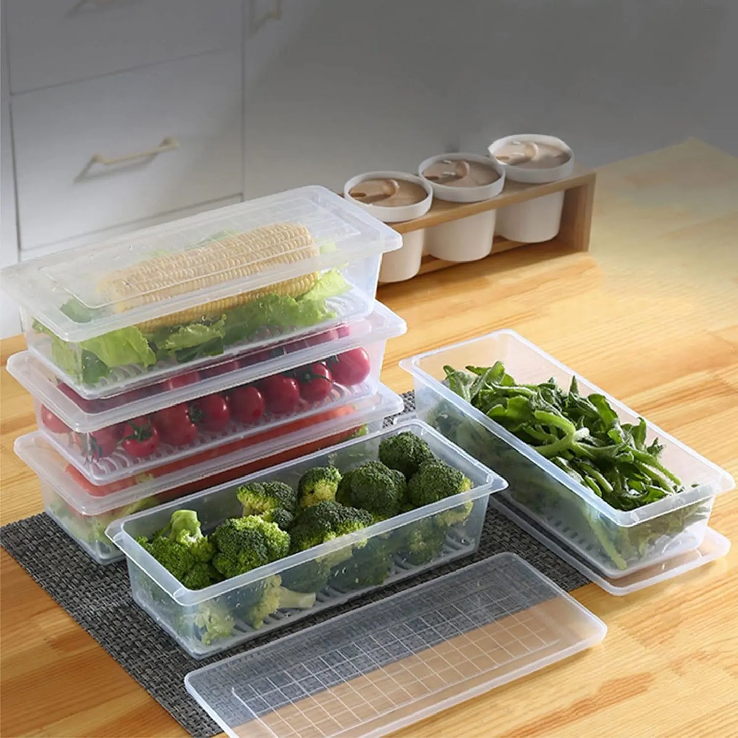 1500ml Food Storage Container with Drain Plate & Lid – Pack of 1 - Chestore
