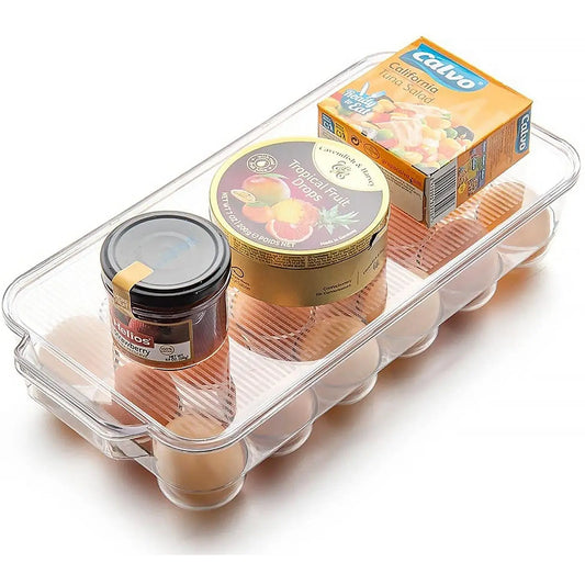 18 - Cavity Plastic Egg Storage Box with Lid & Handles - Chestore
