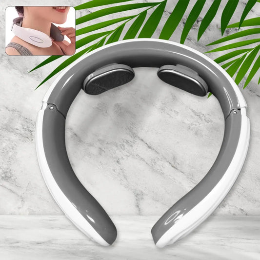 2 Heads Smart Electric Neck And Back Pulse Massager (1 Pc Mix Design) - Chestore
