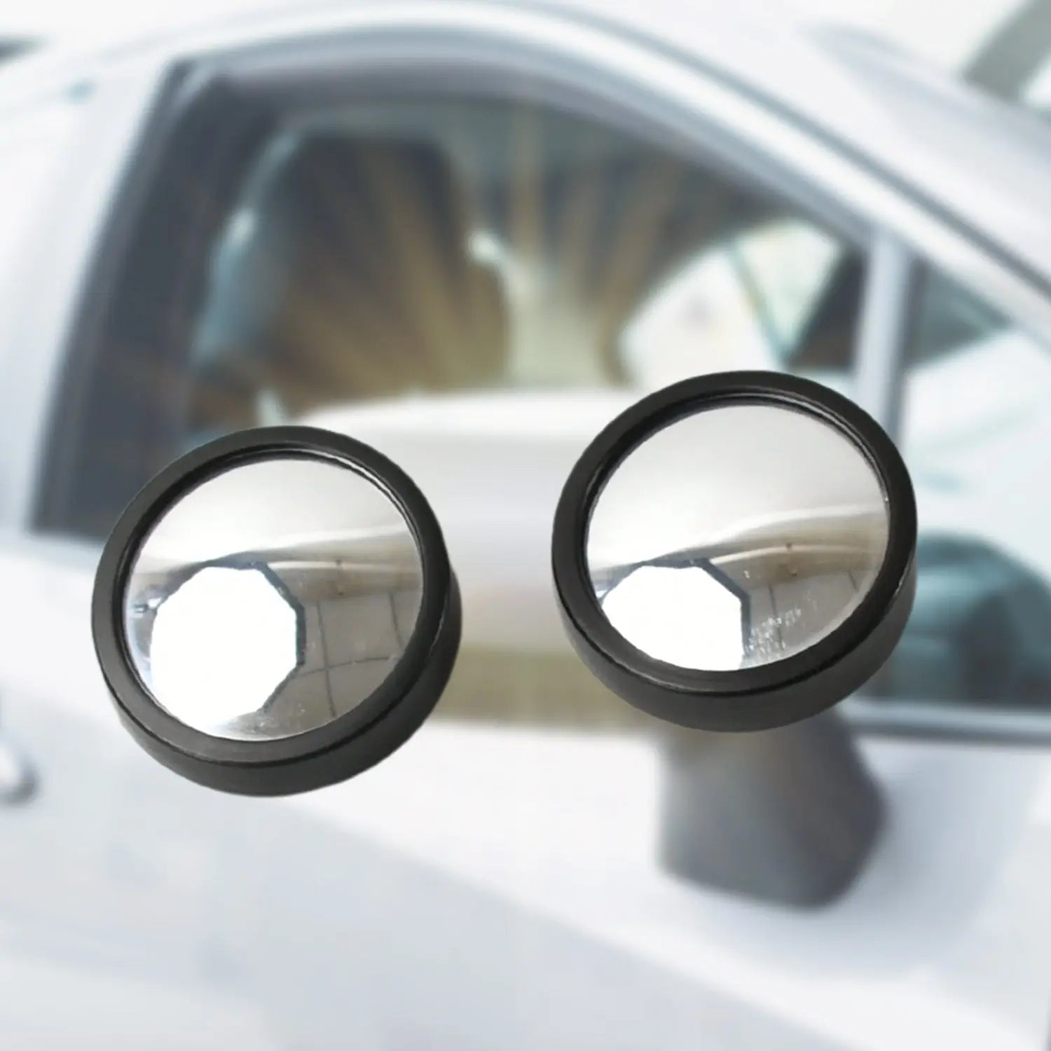 Frameless Car Blind Spot Mirror – 360° Adjustable HD Convex Rearview (2 Pcs Set) - Chestore