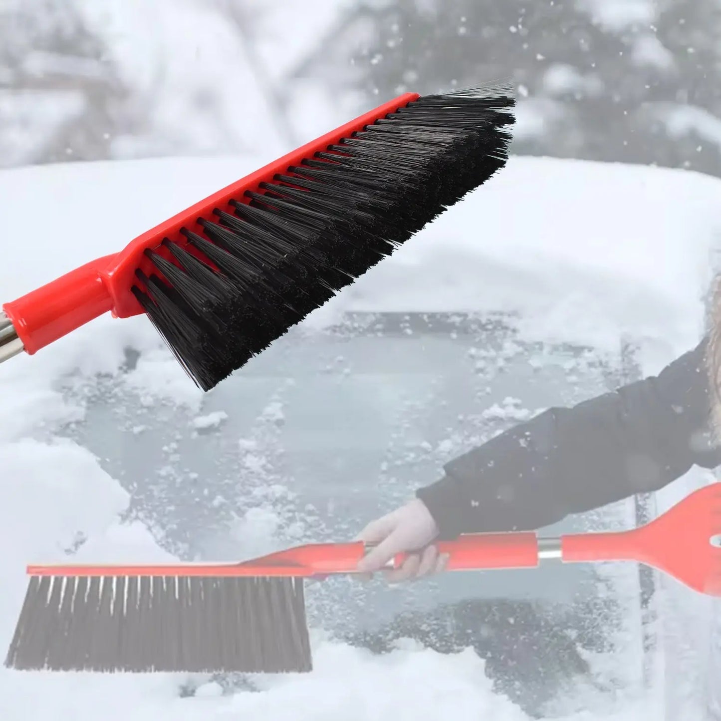 2 - in - 1 Ice Scraper & Snow Brush for Cars – 67cm Long with Comfortable Grip ❄️🚗🧹 - Chestore