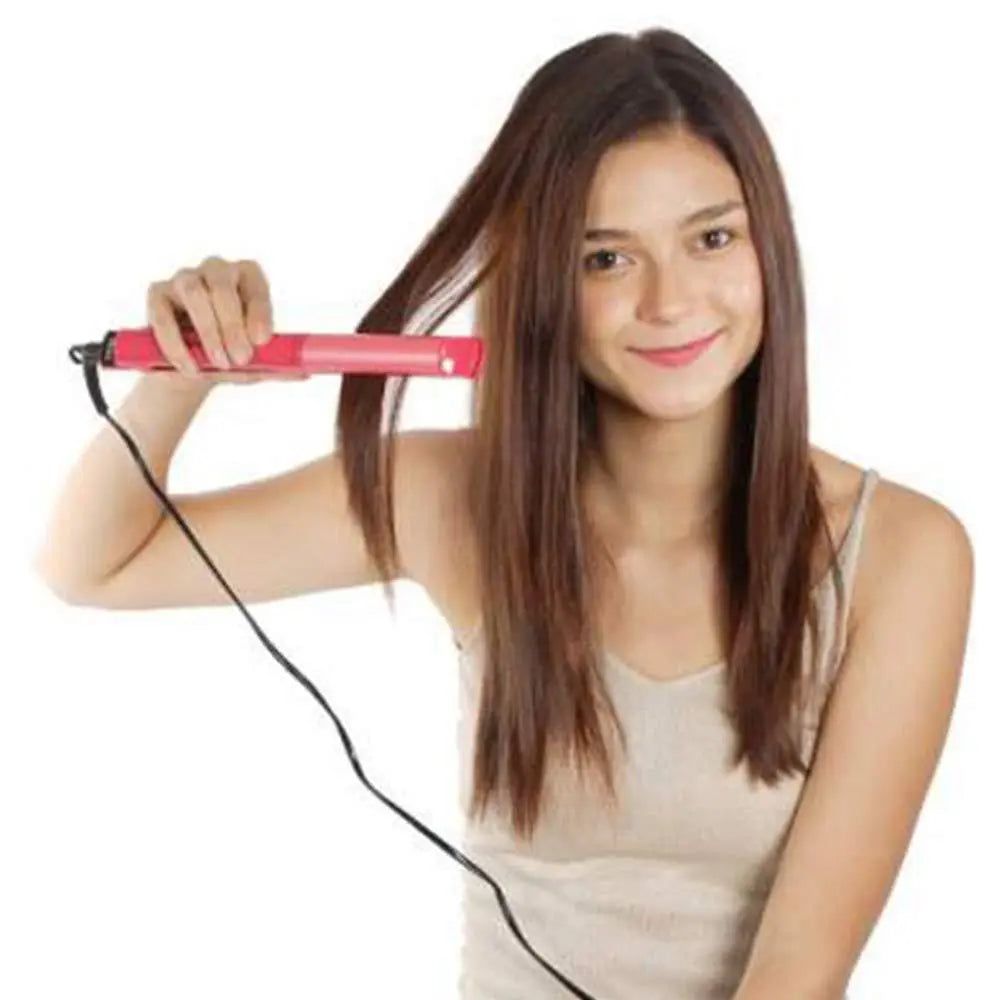 2 In 1 Hair Straightener And Curler Machine For Women Curl Straight Hair Iron - Chestore