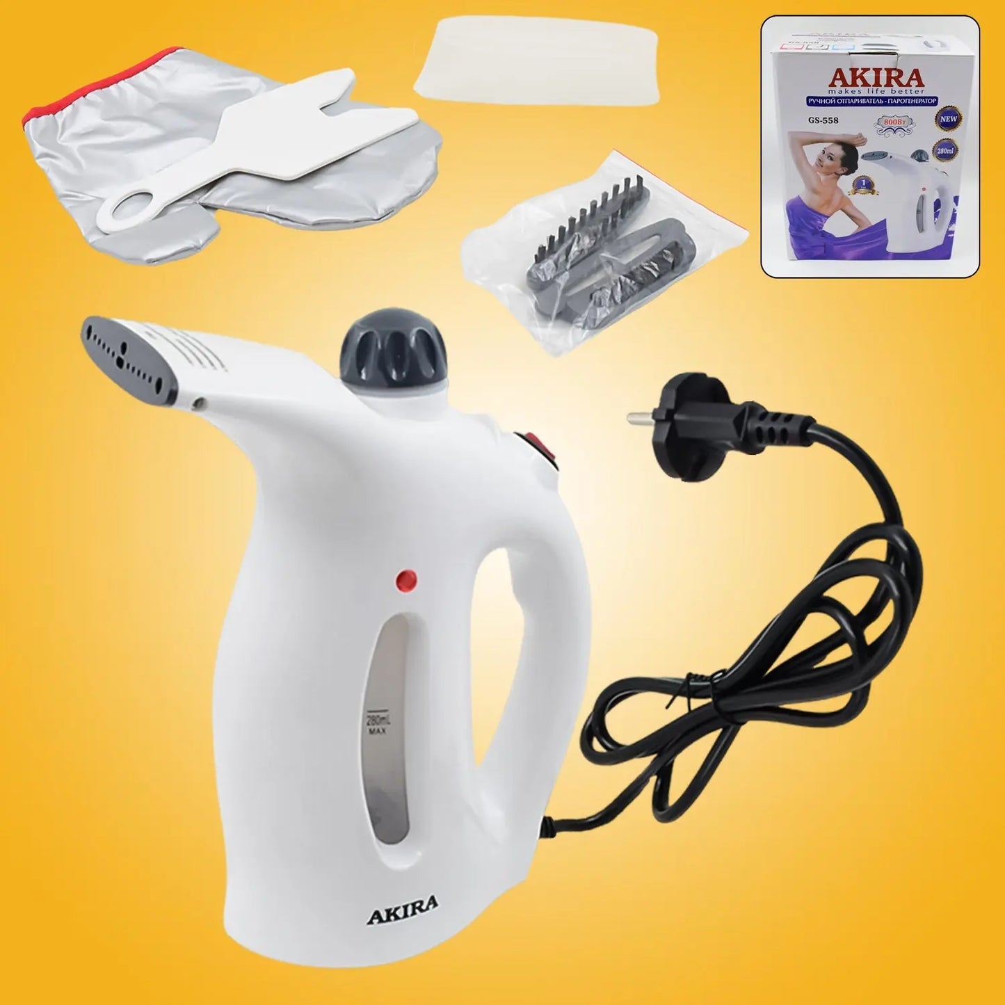 2 - in - 1 Portable Handheld Steamer – For Clothes & Facial Use | Quick Steam Technology - Chestore