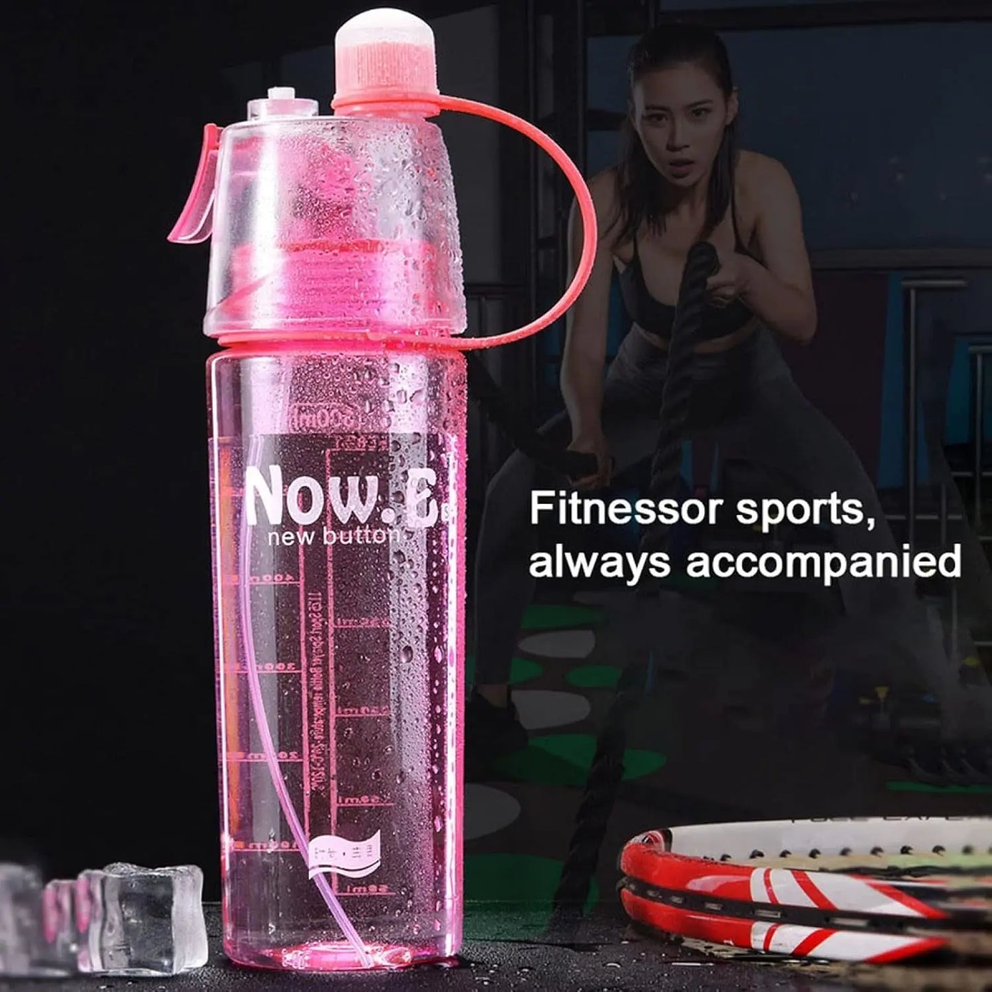 2 - in - 1 Mist Spray Water Bottle – Stay Hydrated & Refreshed (400ml) 💦🚰✨ - Chestore