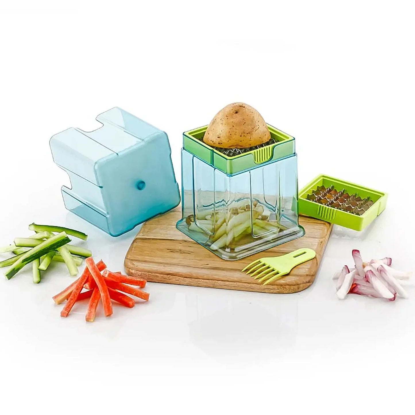 2 - in - 1 Potato Chipser & French Fries Cutter | Easy Finger Chips Maker - Chestore