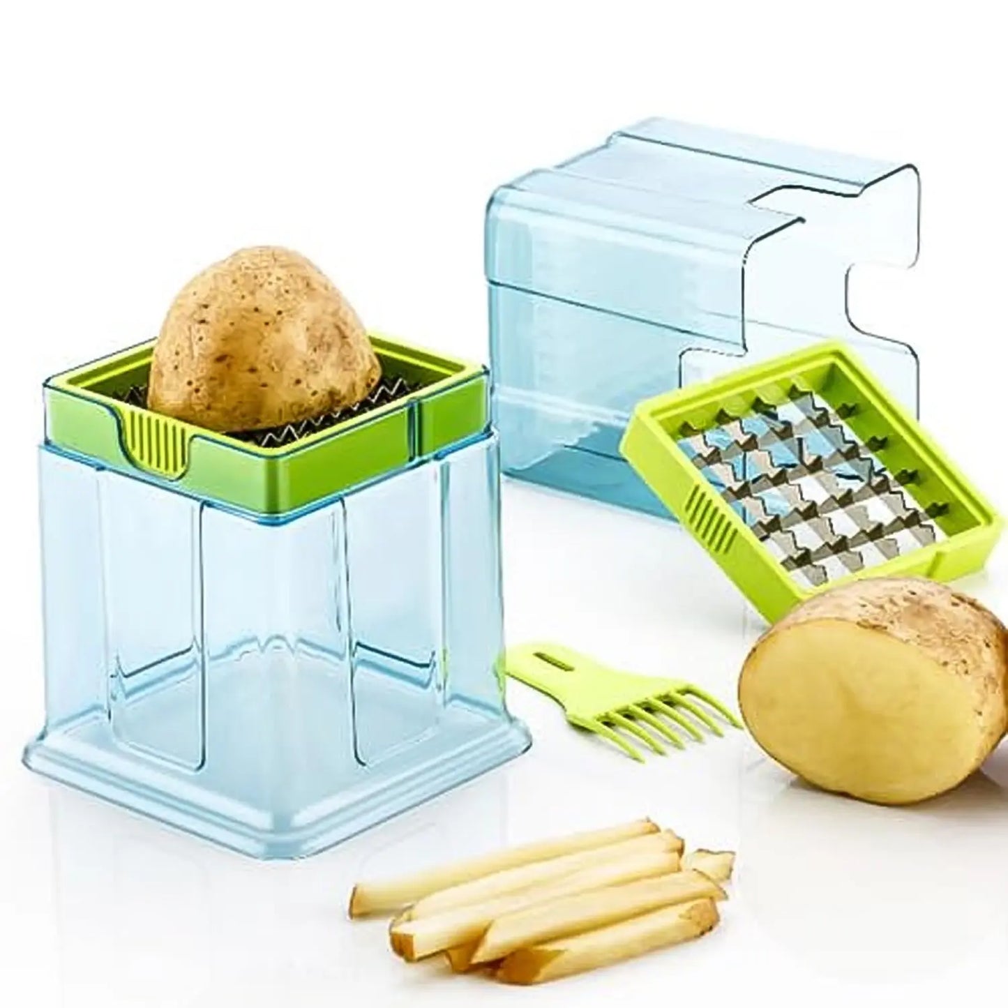 2 - in - 1 Potato Chipser & French Fries Cutter | Easy Finger Chips Maker - Chestore