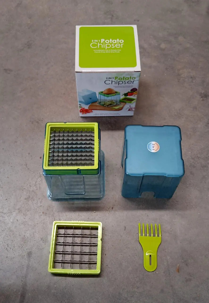 2 - in - 1 Potato Chipser & French Fries Cutter | Easy Finger Chips Maker - Chestore