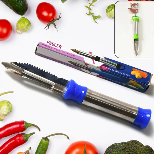 2 - in - 1 Multi - Purpose Stainless Steel Peeler 🍎 – With Hanging Ring for Easy Storage - Chestore