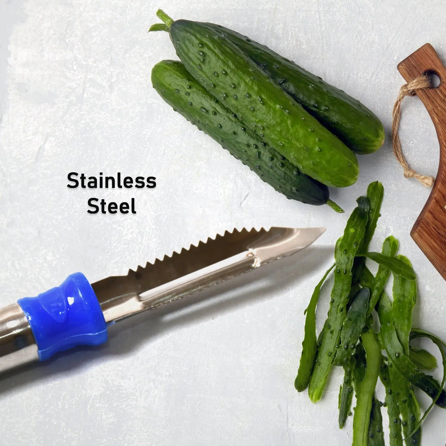 2 - in - 1 Multi - Purpose Stainless Steel Peeler 🍎 – With Hanging Ring for Easy Storage - Chestore