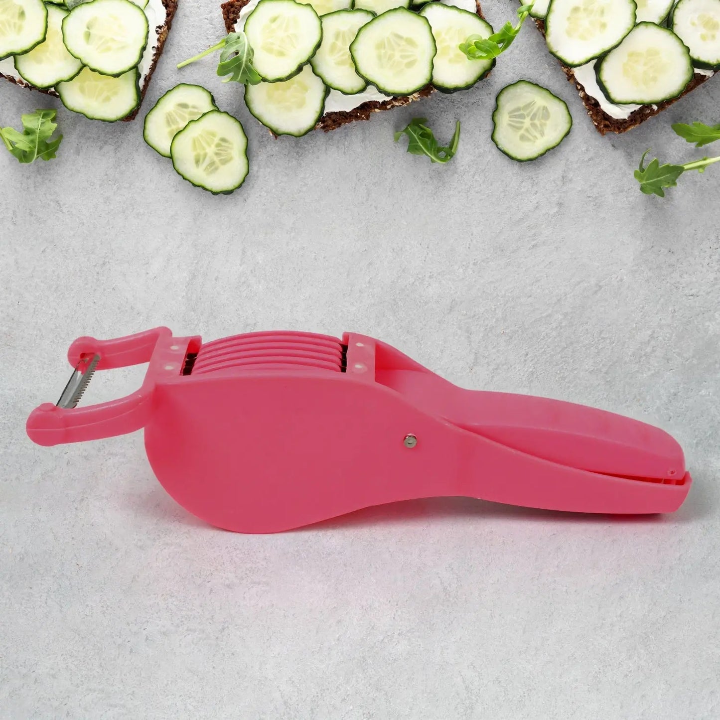 2 - in - 1 Multi Cutter with Peeler – 5 - Blade Vegetable & Fruit Chopper - Chestore