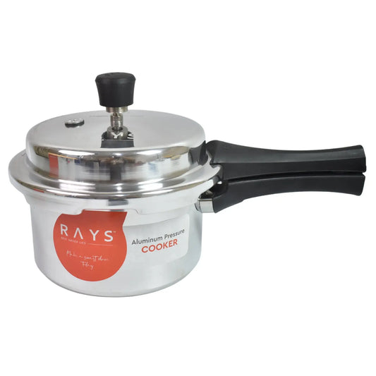 🍲 Aluminium Rays Pearl Pressure Cooker with Outer Lid – 2.5 Litres - Chestore