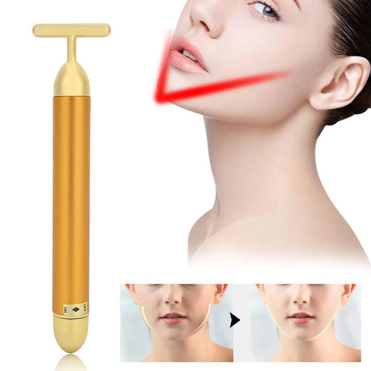 Golden Energy Face Massager – 24K Vibrating Beauty Bar for Firm, Glowing Skin - Chestore