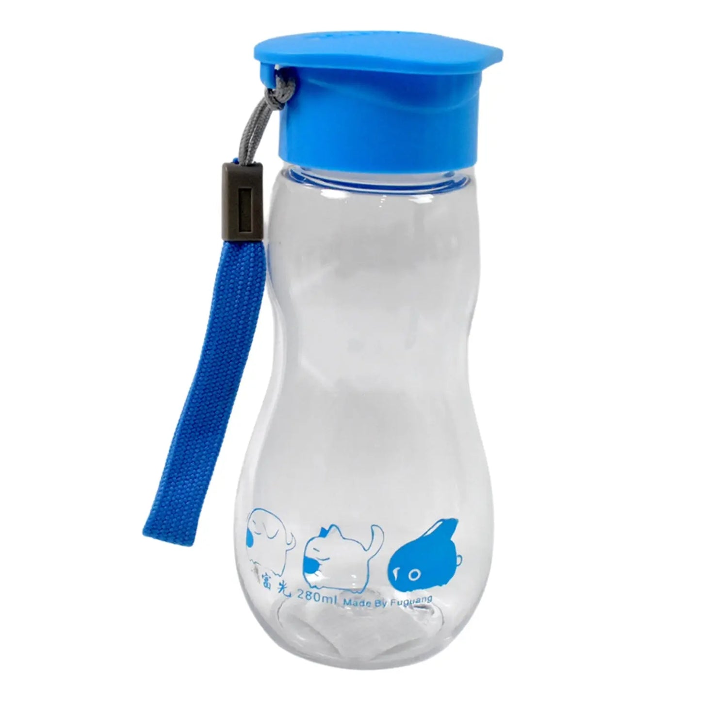 Transparent Travel Water Bottle with Carry Strap – 280ml - Chestore