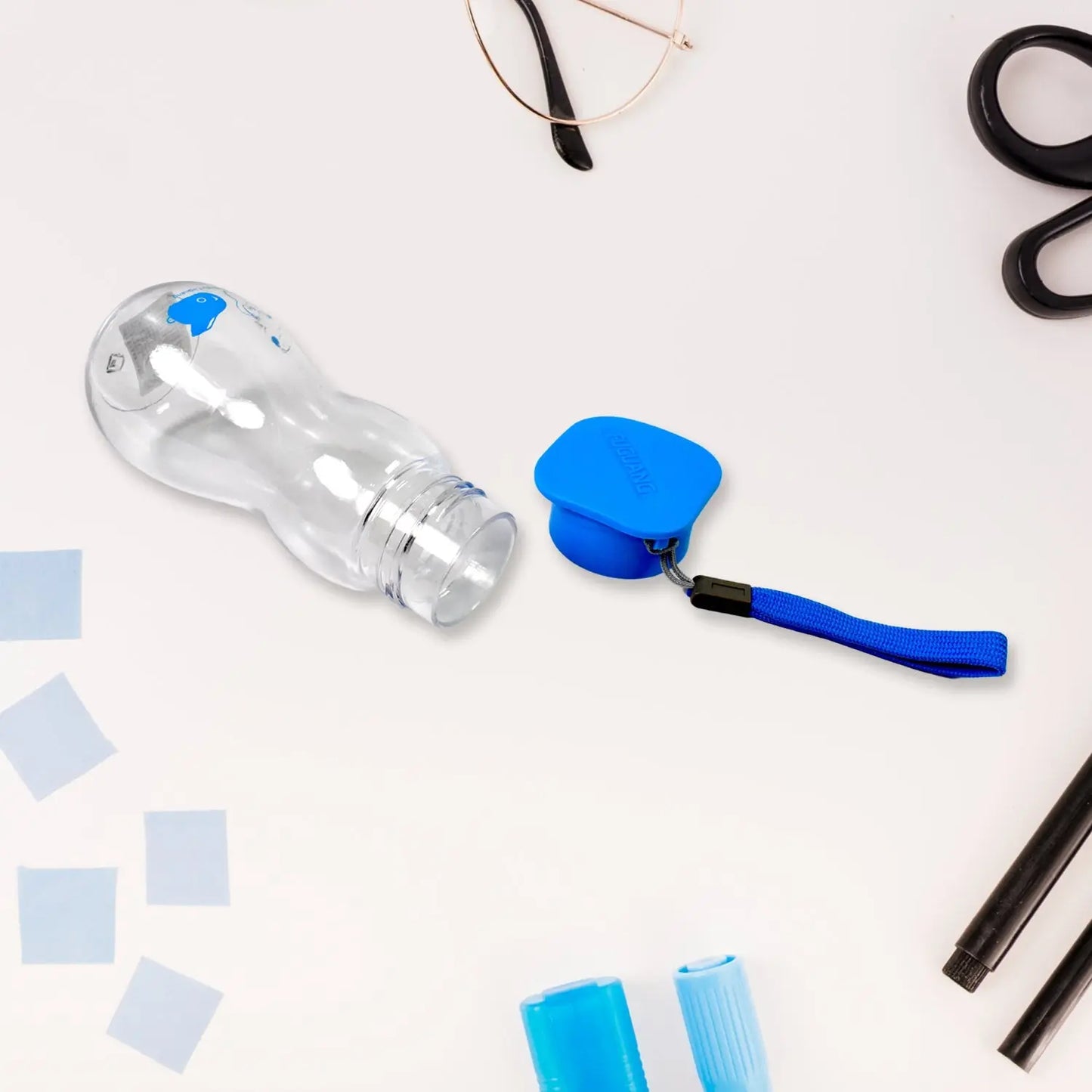 Transparent Travel Water Bottle with Carry Strap – 280ml - Chestore