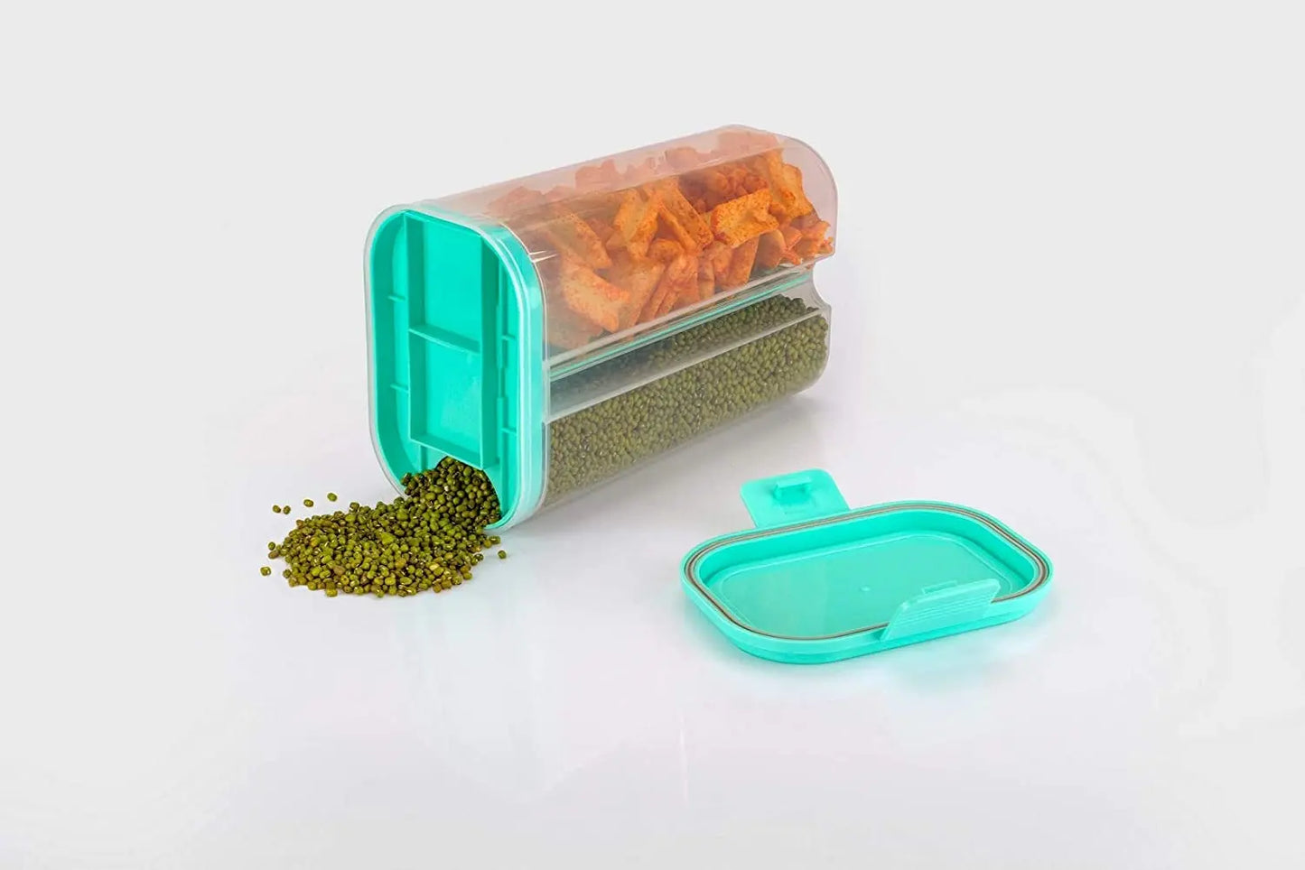 2L Airtight Dual - Section Food & Grain Storage Container with Box - Chestore