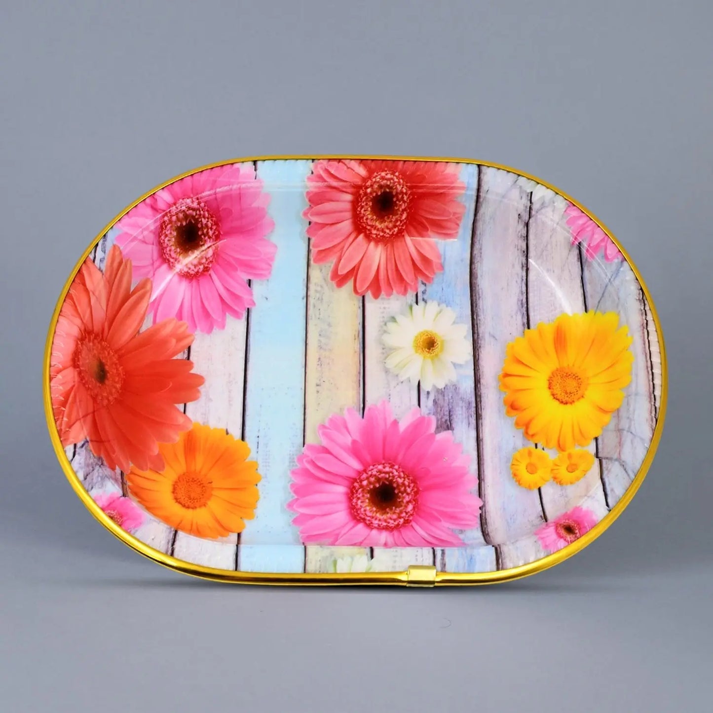 3 - Piece Flower Printed Serving Tray Set – Stylish & Durable - Chestore