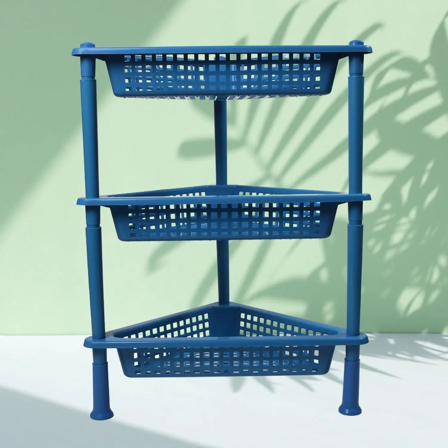 3 - Tier Triangle Storage Rack – Plastic Shelf for Home & Office - Chestore