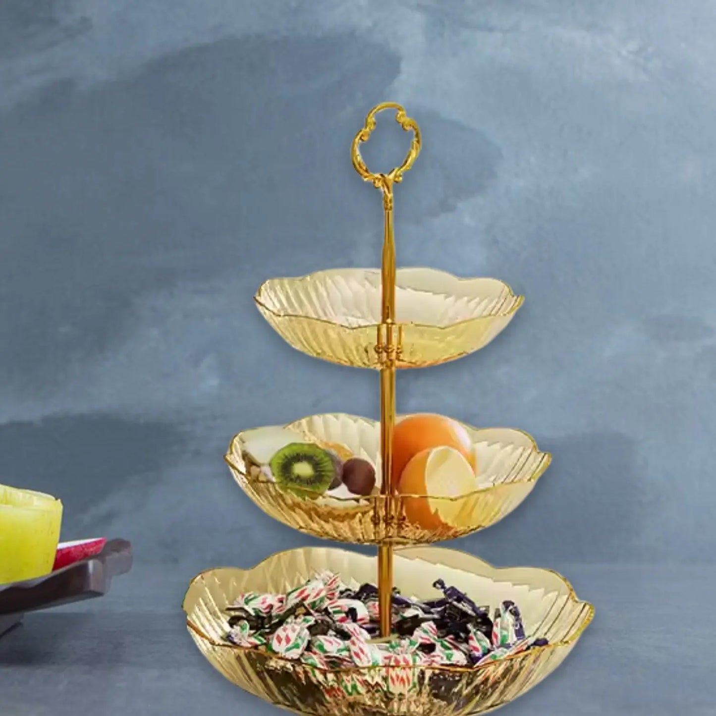 3 - Layer Snack Rack Basket Stand Holder - Space - Saving Organizer - Chestore