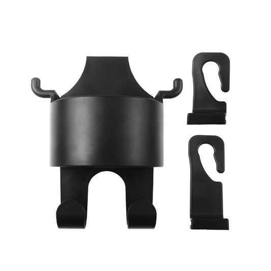 3 - in - 1 Car Headrest Backseat Organizer – Cupholder, Phone Holder & Hooks 🚗 - Chestore