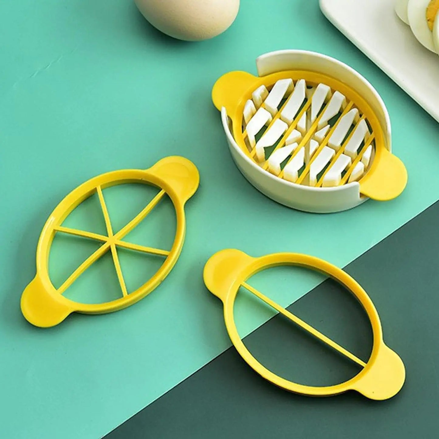 3 - in - 1 Egg Slicer | Boiled & Preserved Egg Slicer for Home & Restaurant Kitchen - Chestore