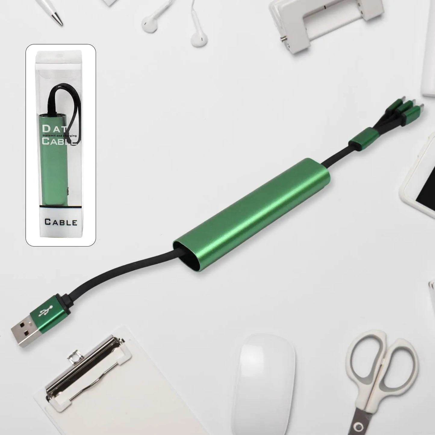 3 - in - 1 Extendable Charging Cable – Fast Charge & Data Transfer Cable for Type - C, Micro USB & Lightning - Chestore