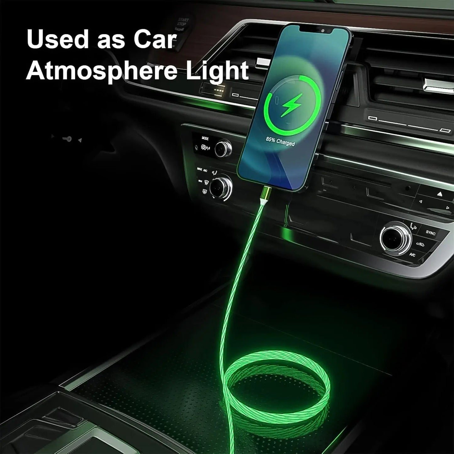 3 - in - 1 Charging Cable with Fast Charge & Light - Up Function – Multi - Device Charger 🔋✨ - Chestore