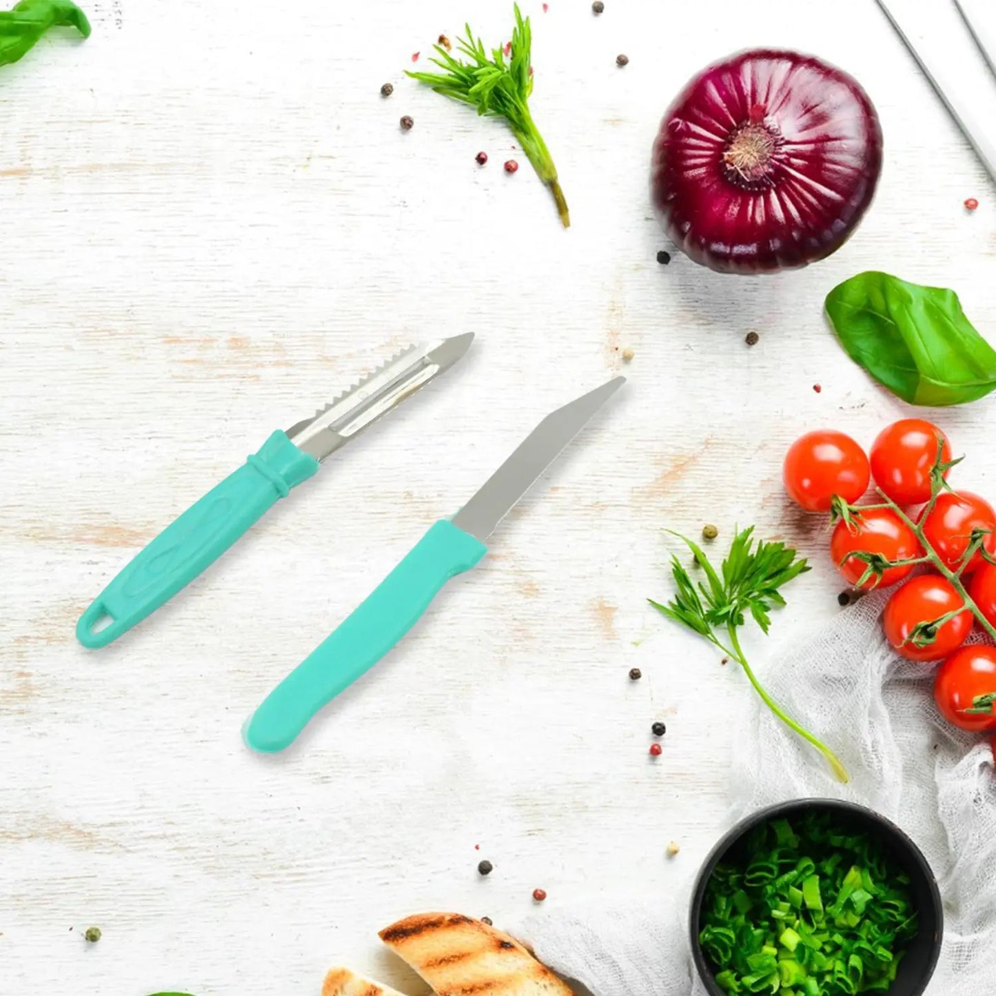 3 - in - 1 Kitchen Combo – Lighter, Stainless Steel Knife & Peeler Set - Chestore