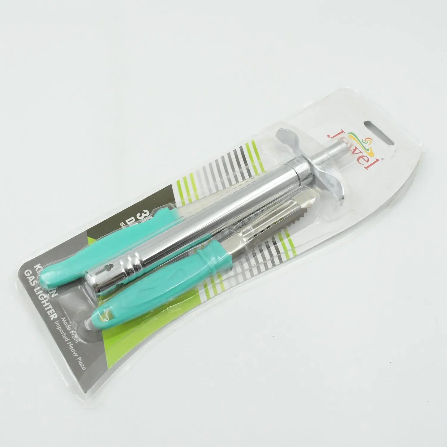 3 - in - 1 Kitchen Combo – Lighter, Stainless Steel Knife & Peeler Set - Chestore