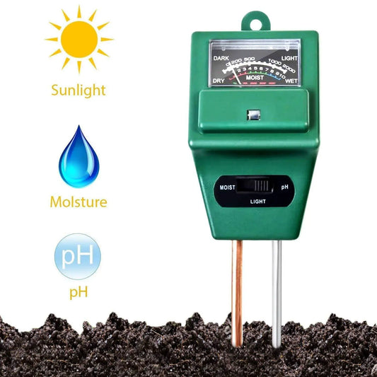 3 - Way Soil Meter & pH Testing Meter – Precision Garden Monitoring Tool 🌱📏 - Chestore
