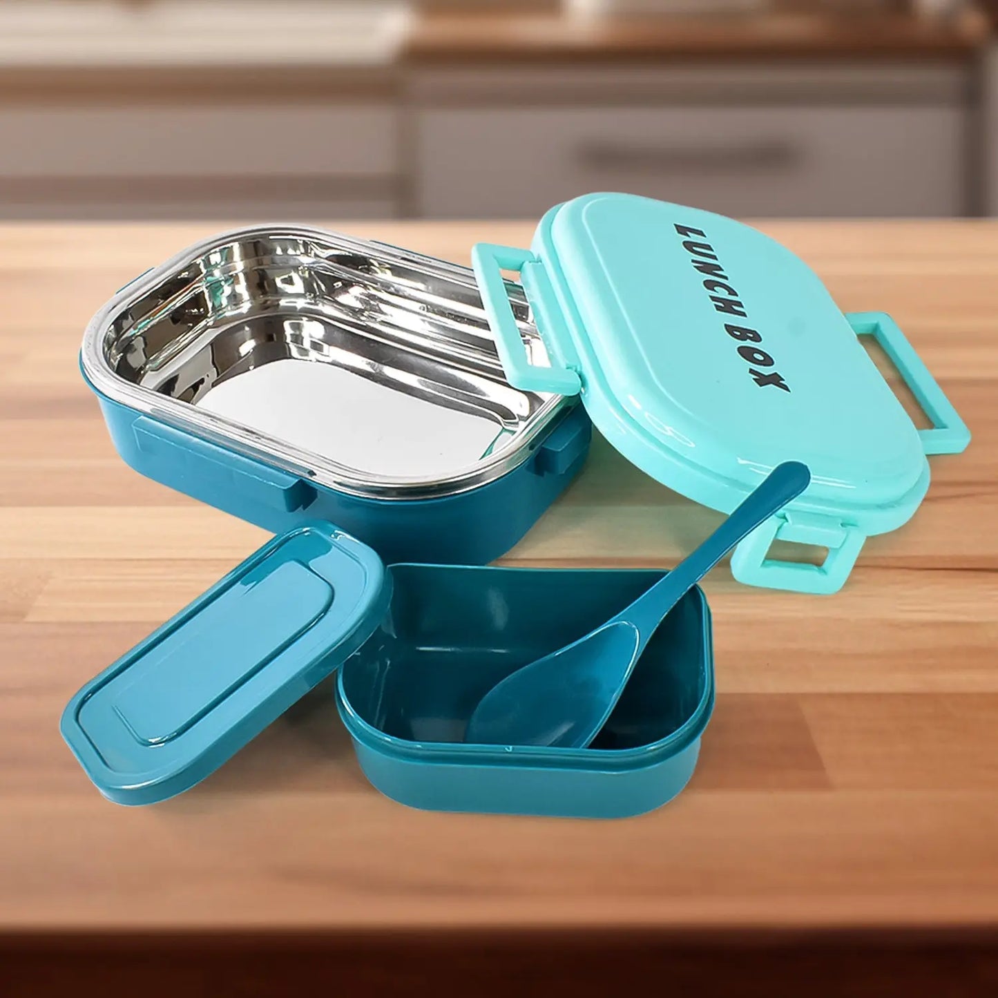 3 - in - 1 Stainless Steel Lunch Box – Leakproof, Insulated & Includes Spoon 🍱🔥❄️ - Chestore