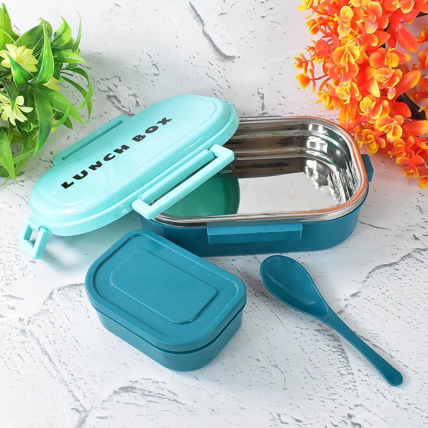 3 - in - 1 Stainless Steel Lunch Box – Leakproof, Insulated & Includes Spoon 🍱🔥❄️ - Chestore