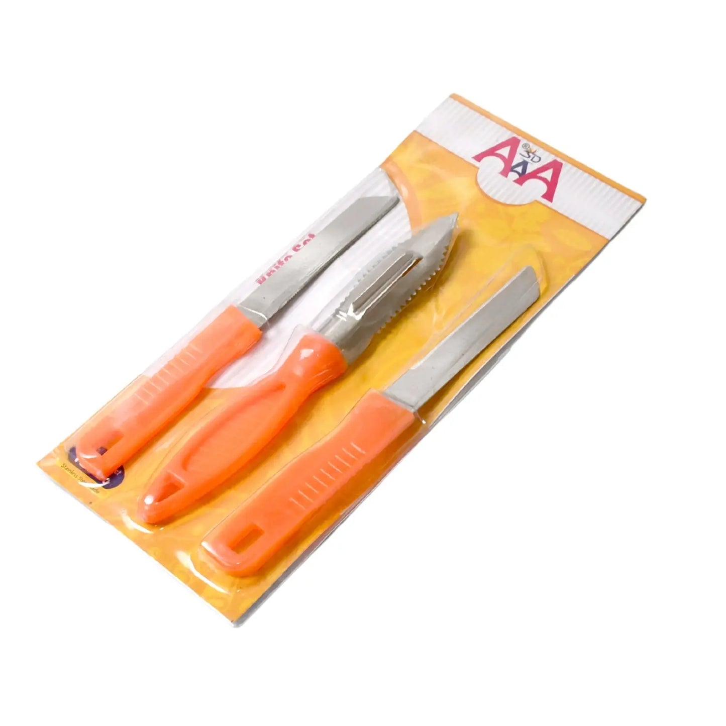 3 - in - 1 Stainless Steel Kitchen Knife Set – Cutting, Peeling & Chopping - Chestore
