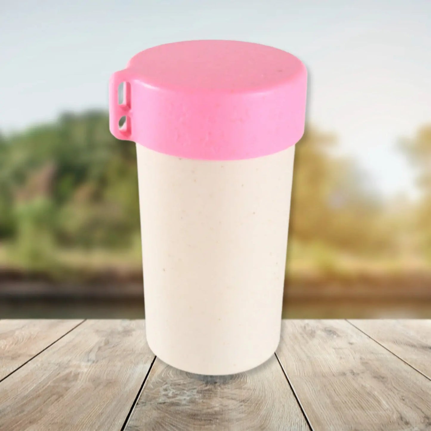 300ml Portable Travel Coffee Cup – Eco - Friendly Wheat Straw Mug with Lid - Chestore