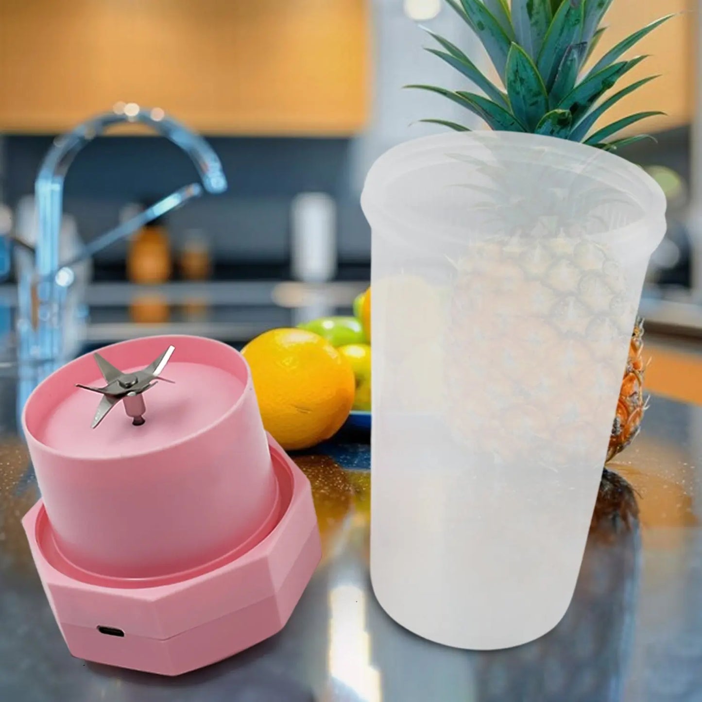 Portable Multifunctional Electric Juicer Cup | 6 - Blade USB Juice Maker (350ml) - Chestore