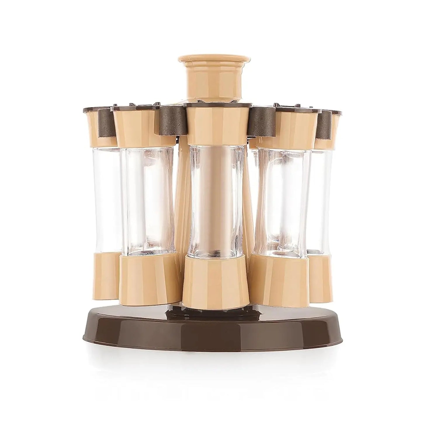 360° Revolving Spice Rack with 8 Spice Jars – Stylish Kitchen Organizer - Chestore