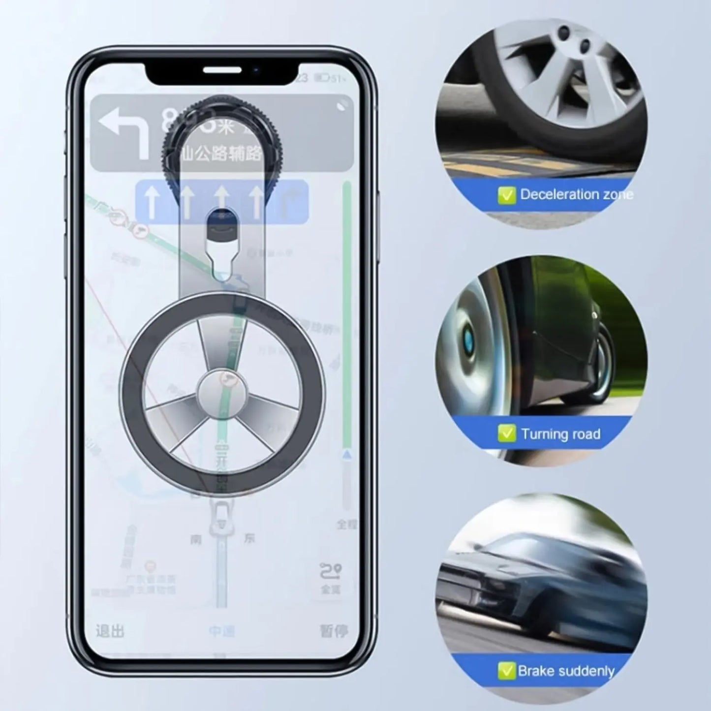 360° Rotatable Foldable Air Vent Magnetic Phone Holder – Secure & Convenient - Chestore