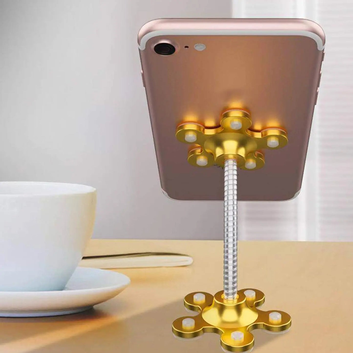 360° Rotatable Phone Holder with Double - Sided Suction Cup - Multi - Function Mobile Stand - Chestore