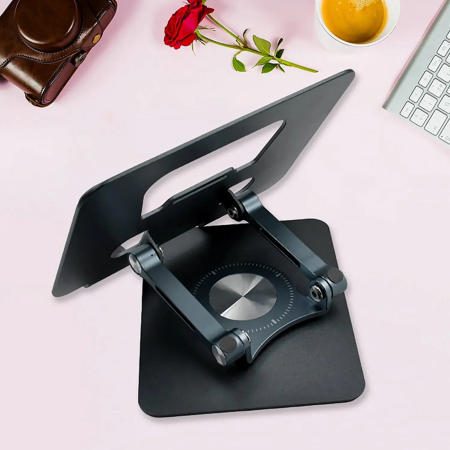 Aluminum Alloy 360° Rotating Adjustable Laptop Stand – Portable & Foldable Ergonomic Support - Chestore
