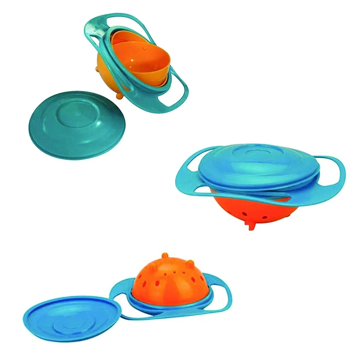 360° Rotating Gyro Bowl | Non - Spill Toddler Feeding Bowl for Mess - Free Meals - Chestore