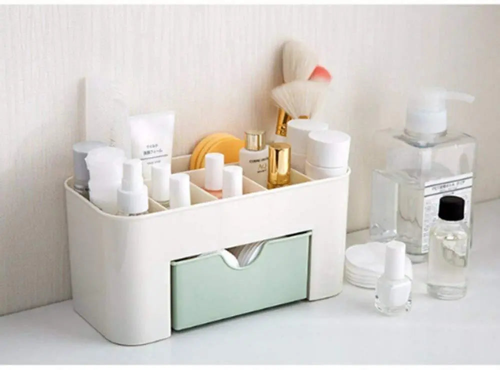 💄 360° Rotating Makeup & Cutlery Box – Organized in Style! - Chestore