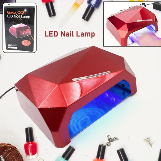 36W LED Nail Dryer – UV Gel Nail Polish Curing Lamp | Diamond Shape Design - Chestore