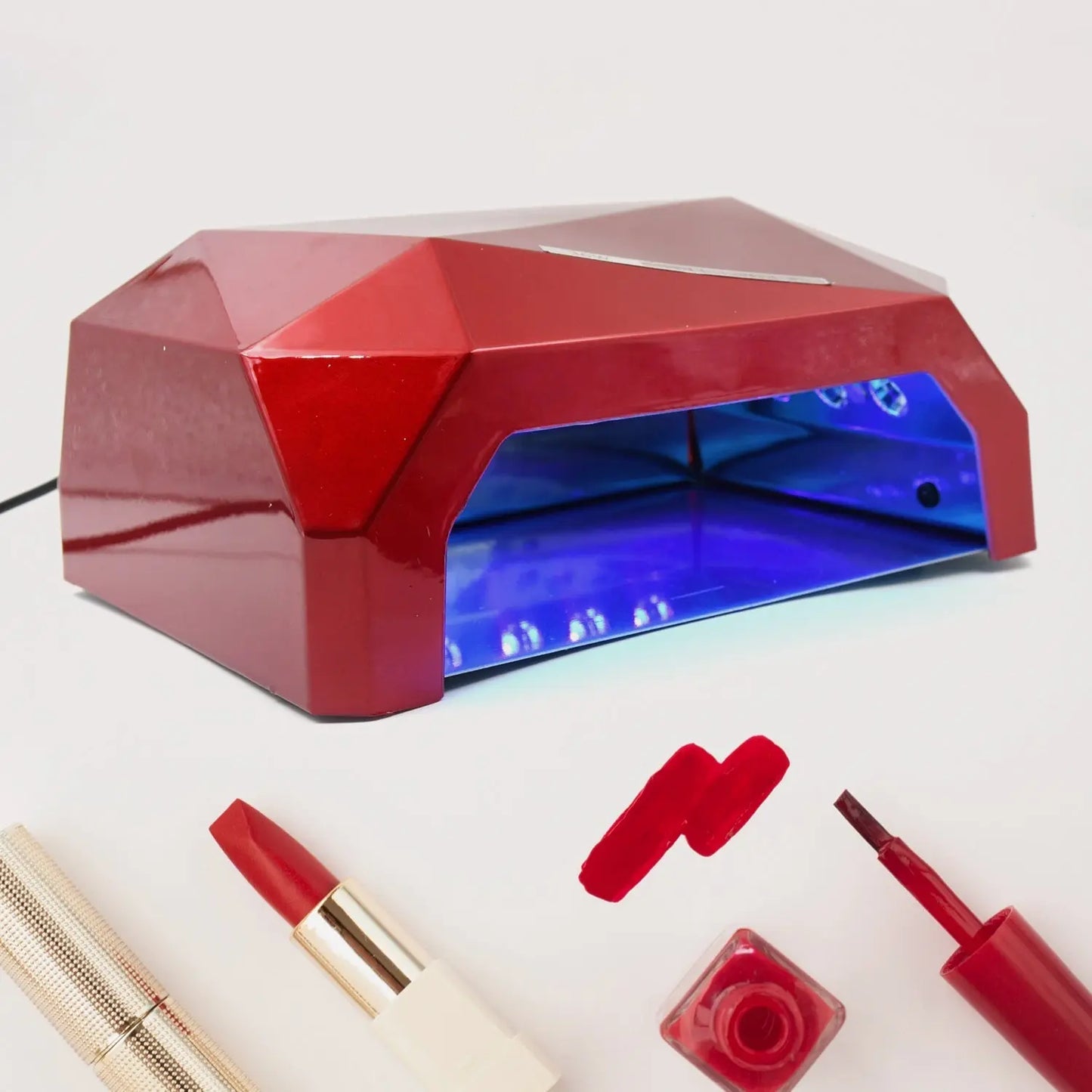 36W LED Nail Dryer – UV Gel Nail Polish Curing Lamp | Diamond Shape Design - Chestore