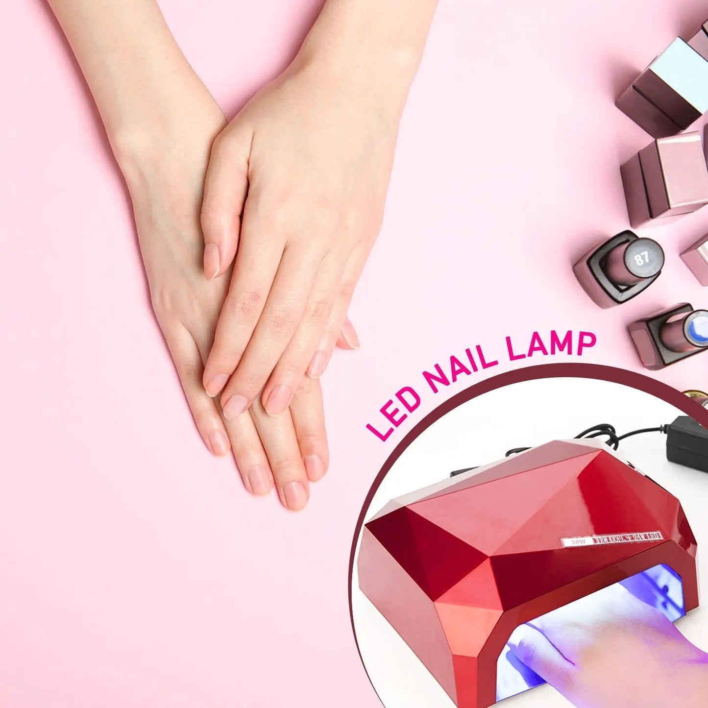 36W LED Nail Dryer – UV Gel Nail Polish Curing Lamp | Diamond Shape Design - Chestore