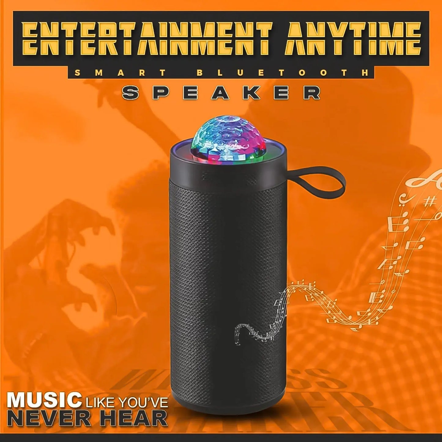 3d Disco Light Sound Bluetooth Speaker (1 Pc) - Chestore